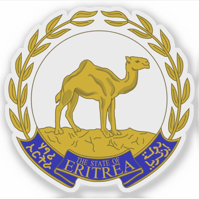 Wappen des Staat Eritrea Aufkleber (Vorderseite)