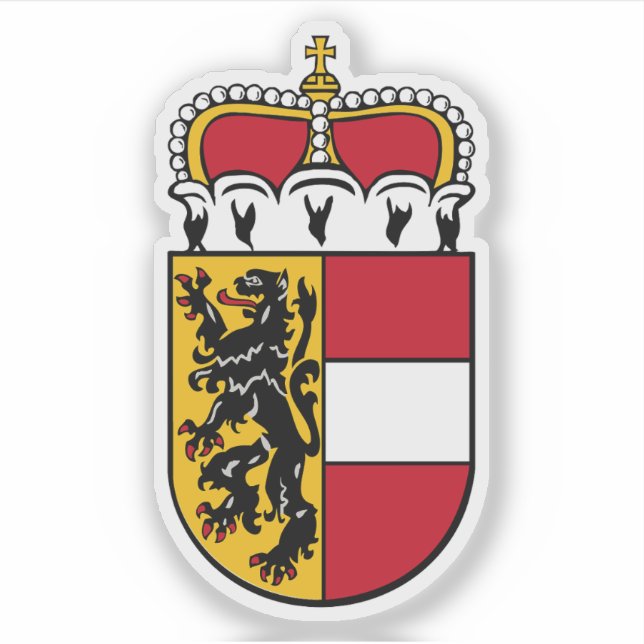 Wappen des Staat Salzburg, Österreich Aufkleber (Vorderseite)