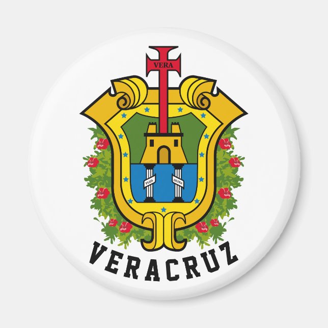 Wappen des Staat Veracruz (Mexiko) Magnet (Vorne)