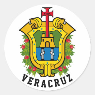 Wappen des Staat Veracruz (Mexiko) Runder Aufkleber