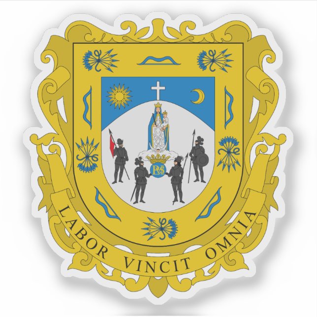 Wappen des Staat Zacatecas, Mexiko Aufkleber (Vorderseite)