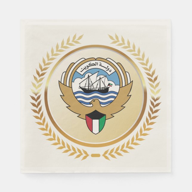 Wappen des Staates Kuwait Serviette (Vorderseite)
