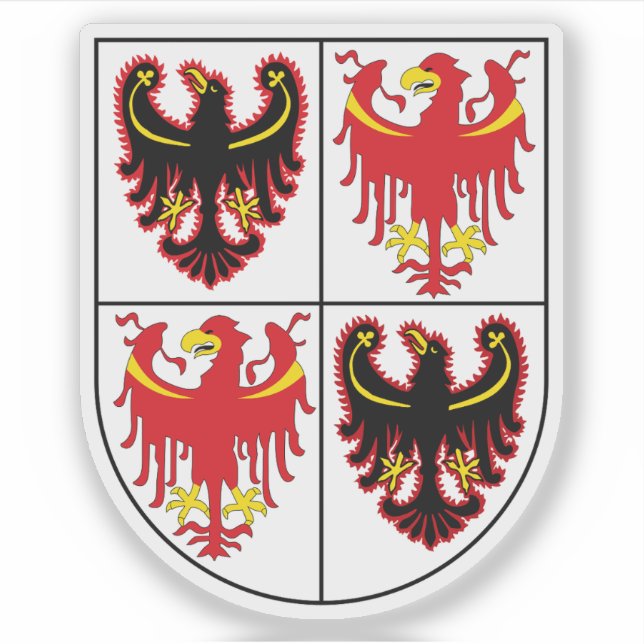 Wappen des Trentino-Südtirol, Italien Aufkleber (Vorderseite)