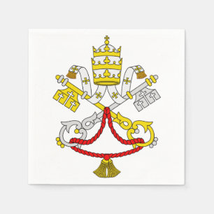 Wappen des Vatikans Premium Kunst Emblem Serviette