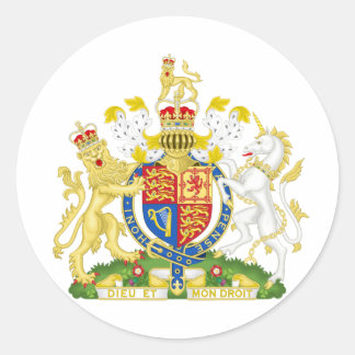 Wappen des Vereinigten Königreichs GB Runder Aufkleber