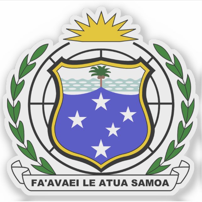Wappen des Westerns Samoa (1951-1962) Aufkleber (Vorderseite)