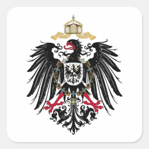 Wappen Deutsches Reich 1889 Reichsadler Quadratischer Aufkleber