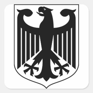 Wappen Deutschlands Quadratischer Aufkleber