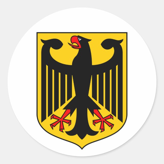 Wappen Deutschlands Runder Aufkleber (Vorderseite)