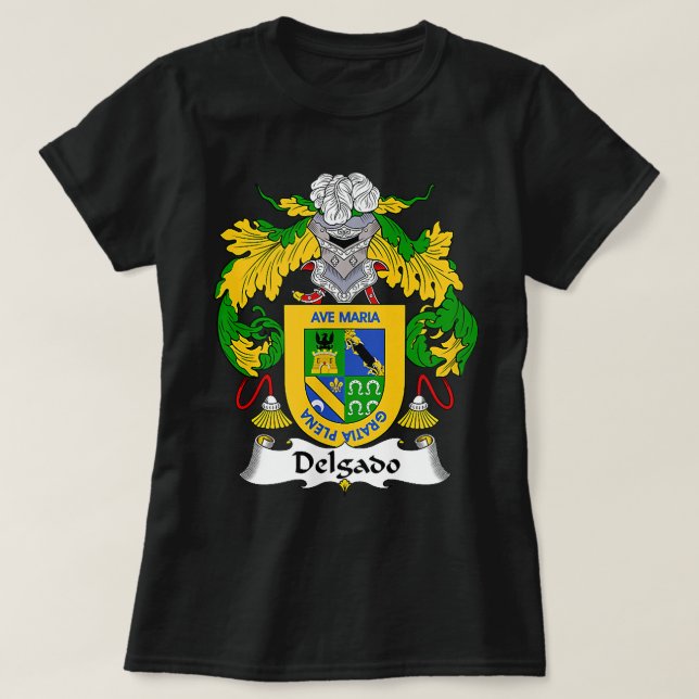 Wappen-Familienwappen Delgado T-Shirt (Design vorne)