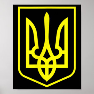 Wappen-Flagge der Ukraine Grafisches Zelensky-T-Sh Poster