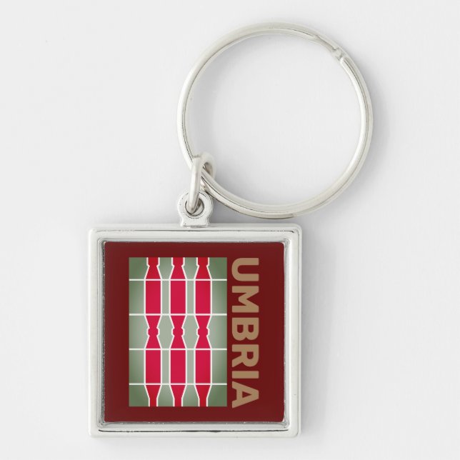 Wappen/Flagge Umbriens, Italien Schlüsselanhänger (Vorne)