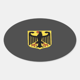 Wappen für Deutschland Ovaler Aufkleber