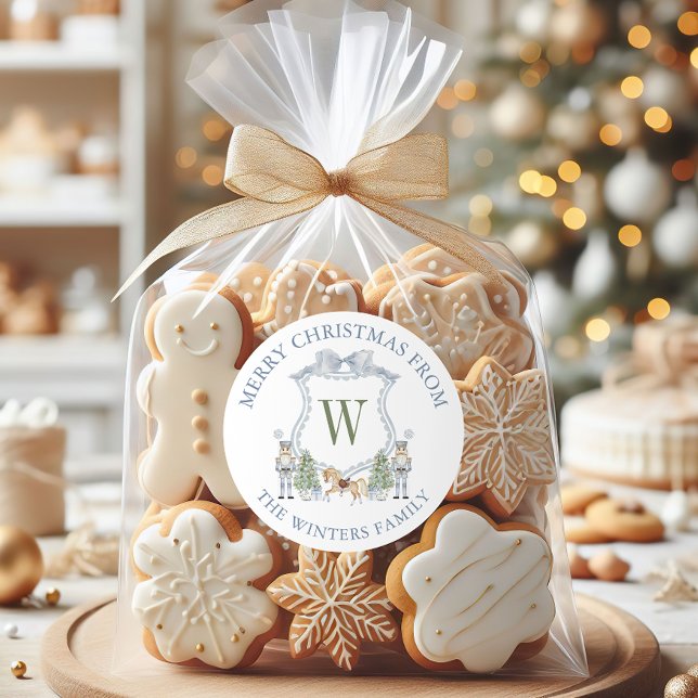 Wappen für die Farbmonogramm-Nutcracker Runder Aufkleber (Von Creator hochgeladen)