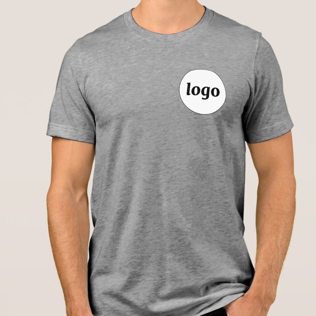 Wappen für einfache Logos Tri-Blend Shirt (Simple logo crest business branding promotional triblend t-shirt)