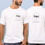 Wappen für einfache Logos und Textdateien T-Shirt<br><div class="desc">Einfaches Logo und benutzerdefinierter T - Shirt mit dem gleichen Logo und Text auf dem Wappen vorne und hinten. Ersetzen Sie das Logo und den Text durch Ihren eigenen, um es anzupassen. Tragen Sie sie selbst, geben Sie sie Ihren Mitarbeitern und Mitarbeitern, als Firmenuniform zu tragen, verkaufen sie an Kunden...</div>