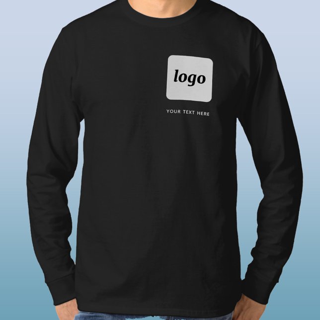 Wappen für einfache Logos und Textwerbung T-Shirt (Logo and custom text business promotional t-shirt)