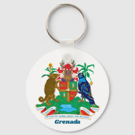 Wappen für Grenada Einfach farbenfroh formell Schlüsselanhänger