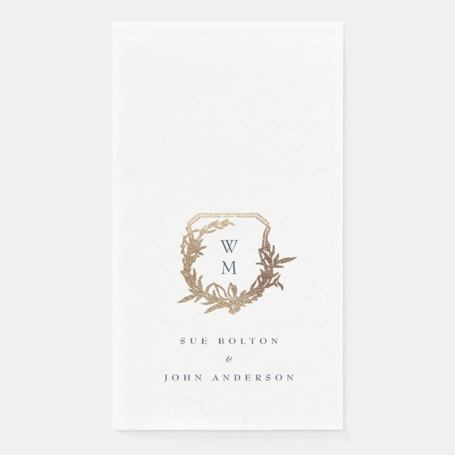 Wappen für klassisches Monogramm-Goldmotiv Serviette (Vorderseite)