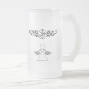 Wappen für Marineschützer mit Aircrew und IFGA F Mattglas Bierglas