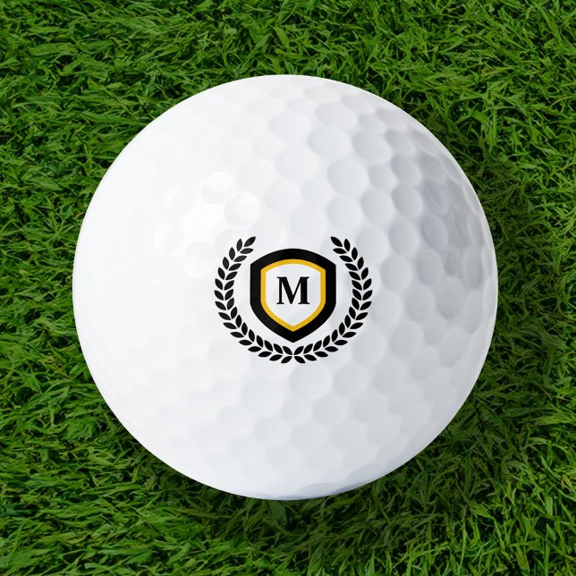 Wappen für Schwarz-Gold-Monogram-Logos Golfball (Von Creator hochgeladen)