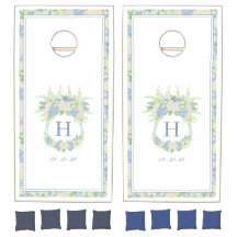 Wappen für Wasserfarben Blau und Weiß