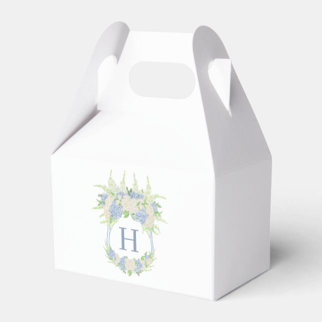 Wappen für Wasserfarben Blau und Weiß Geschenkschachtel (Rückseite)