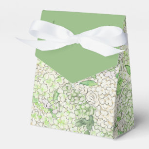 Wappen für Wasserfarben Grün und Weiß-Hydrangea Geschenkschachtel