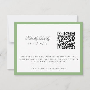 Wappen für Wasserfarben Grün und Weiß-Hydrangea RSVP Karte