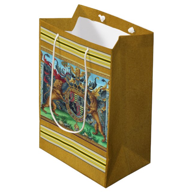 Wappen-Geschenktasche Mittlere Geschenktüte (Vorderseite Schrägansicht)