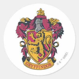 Wappen-Gold und Rot Harry Potter | Gryffindor Runder Aufkleber