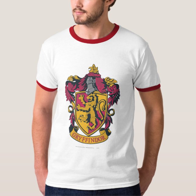Wappen-Gold und Rot Harry Potter | Gryffindor T-Shirt (Vorderseite)