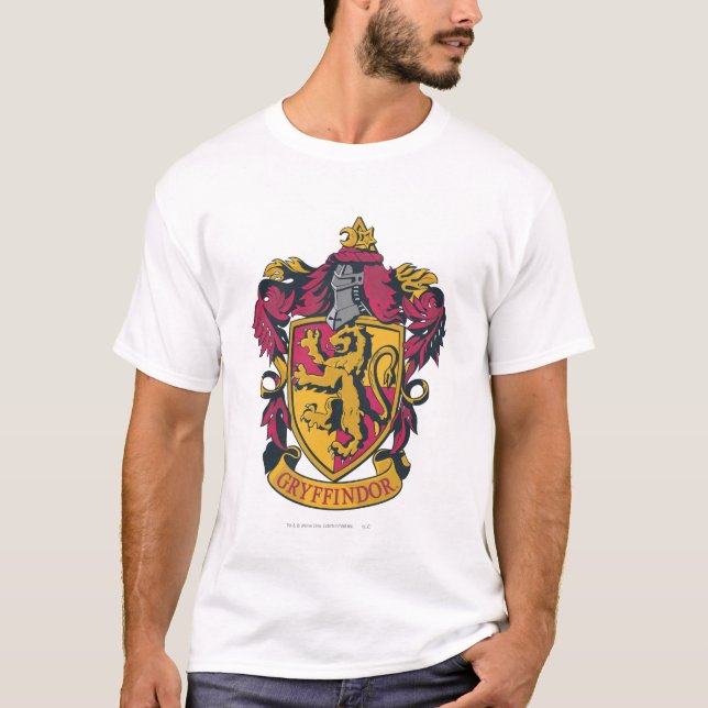 Wappen-Gold und Rot Harry Potter | Gryffindor T-Shirt (Vorderseite)