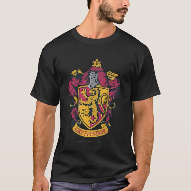 Wappen-Gold und Rot Harry Potter | Gryffindor T-Shirt (Vorderseite)