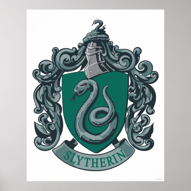 Wappen-Grün Harry Potter | Slytherin Poster (Vorne)
