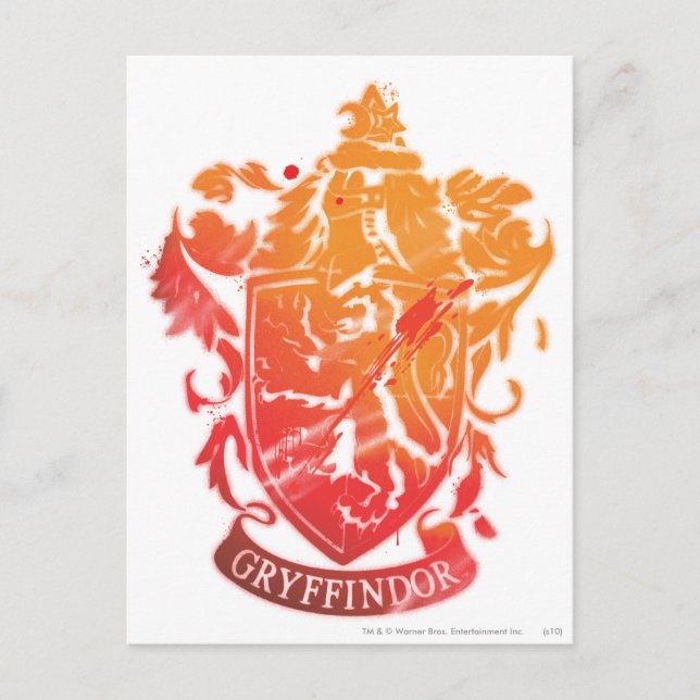 Wappen Harry Potter | Gryffindor - Splattered Postkarte (Vorderseite)
