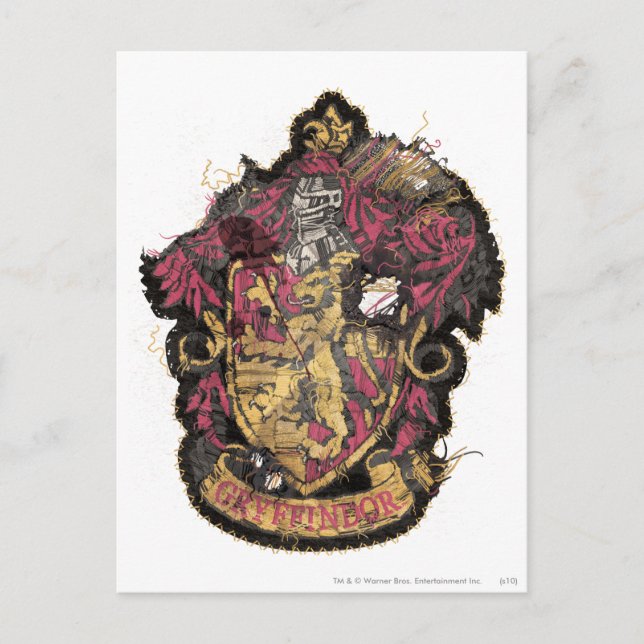 Wappen Harry Potter | Gryffindor - zerstört Postkarte (Vorderseite)