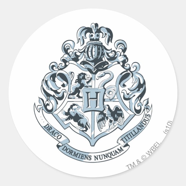 Wappen Harry Potter | Hogwarts - Blau Runder Aufkleber (Vorderseite)