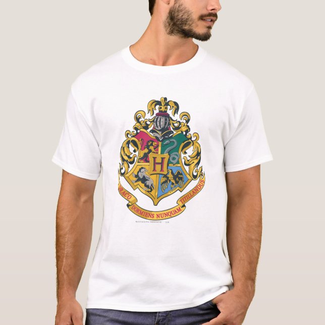 Wappen Harry Potter | Hogwarts - farbenreich T-Shirt (Vorderseite)