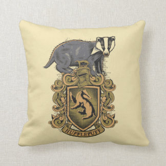 Wappen Harry Potter | Hufflepuff mit Dachs Kissen