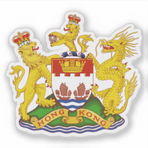 Wappen Hongkongs (1959-1997) Aufkleber