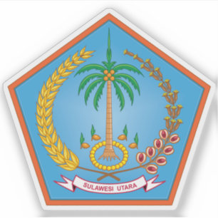 Wappen in der Provinz Nord-Sulawesi, Indonesien Aufkleber