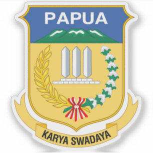 Wappen in der Provinz Papua, Indonesien Aufkleber