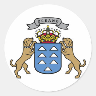 Wappen Insel-offizielles Symbol Spanien Runder Aufkleber