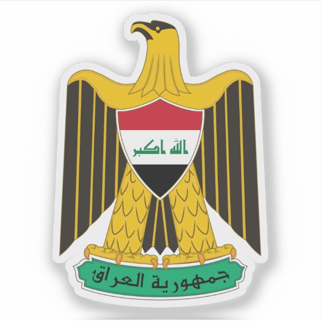 Wappen Iraks Aufkleber (Vorderseite)