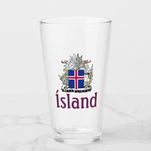 Wappen Islands Glas (Vorderseite)