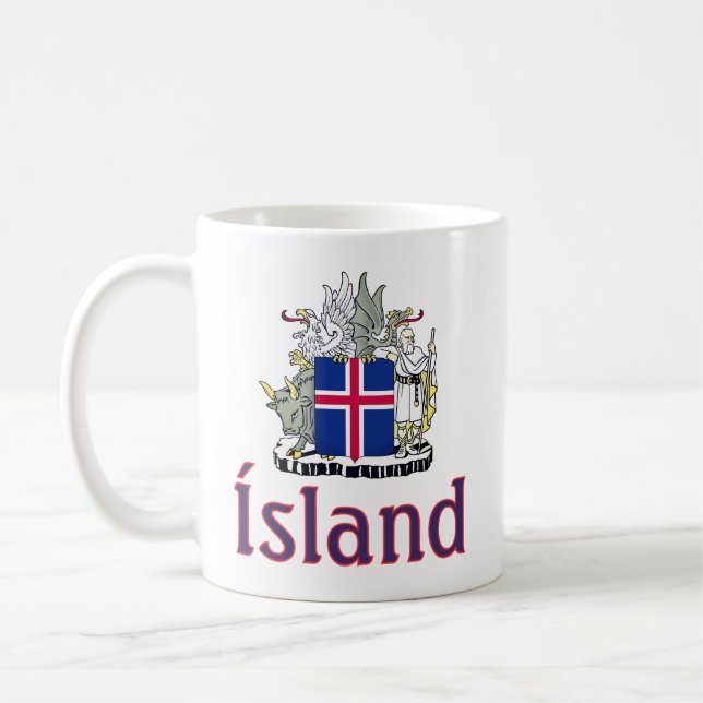 Wappen Islands Kaffeetasse (Links)