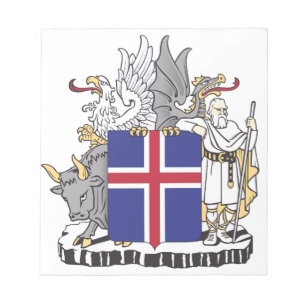 Wappen Islands Mythische Wächter Kunst Notizblock