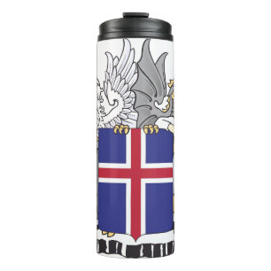 Wappen Islands Mythische Wächter Kunst Thermosbecher