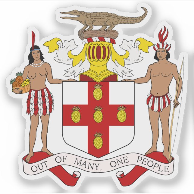Wappen Jamaikas Aufkleber (Vorderseite)